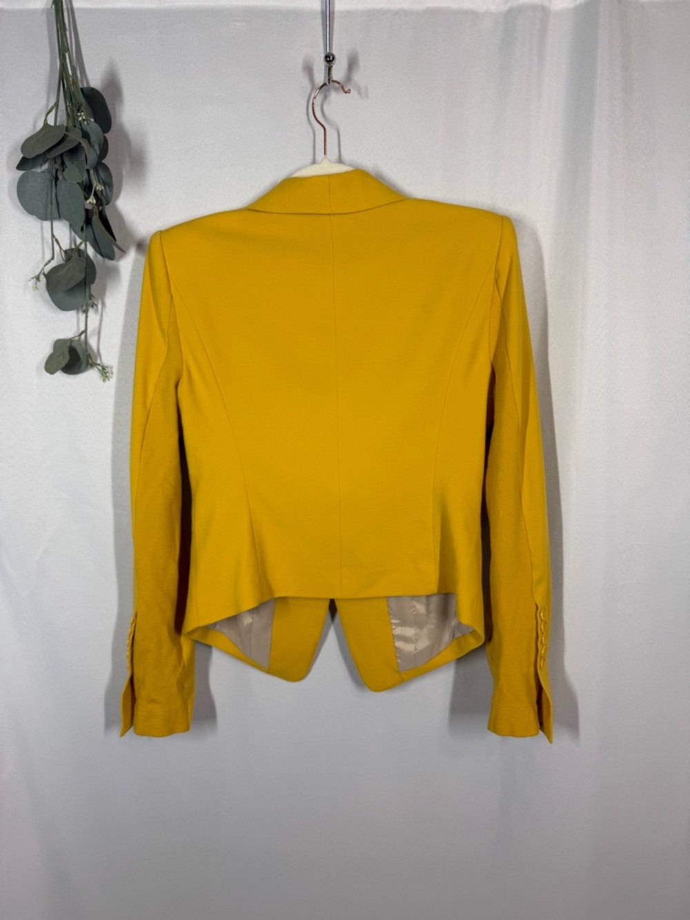 BCBGMAXAZRIA | Bowie Blazer Jacket Yellow Women's Size Small - Picture 7 of 13
